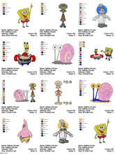 SpongeBob- Pack of 31 Designs - Embroidery Design
